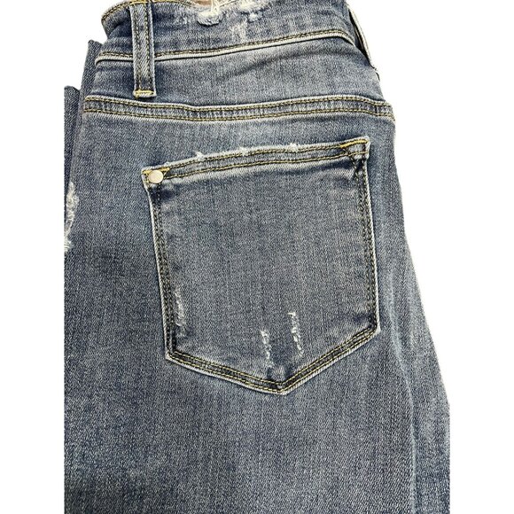 Judy Blue Medium Blue Denim High Waist Wide Leg Capri Pants JB8256 - Picture 3 of 6